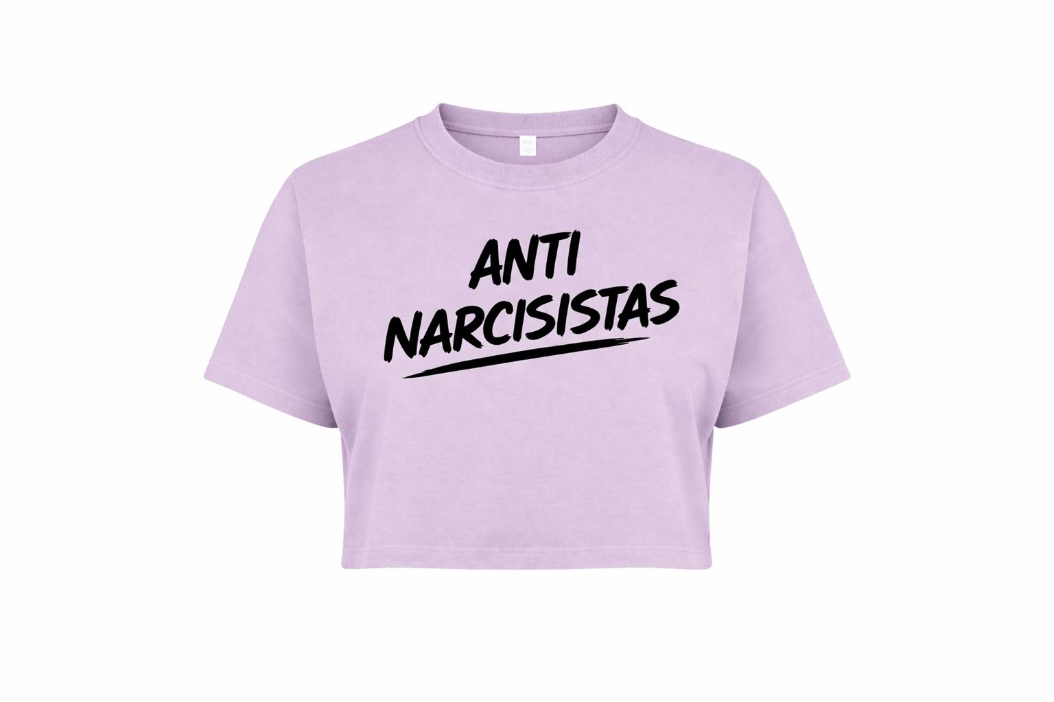 ANTI NARCISISTAS OVERSIZE CROP TOP - LILAC