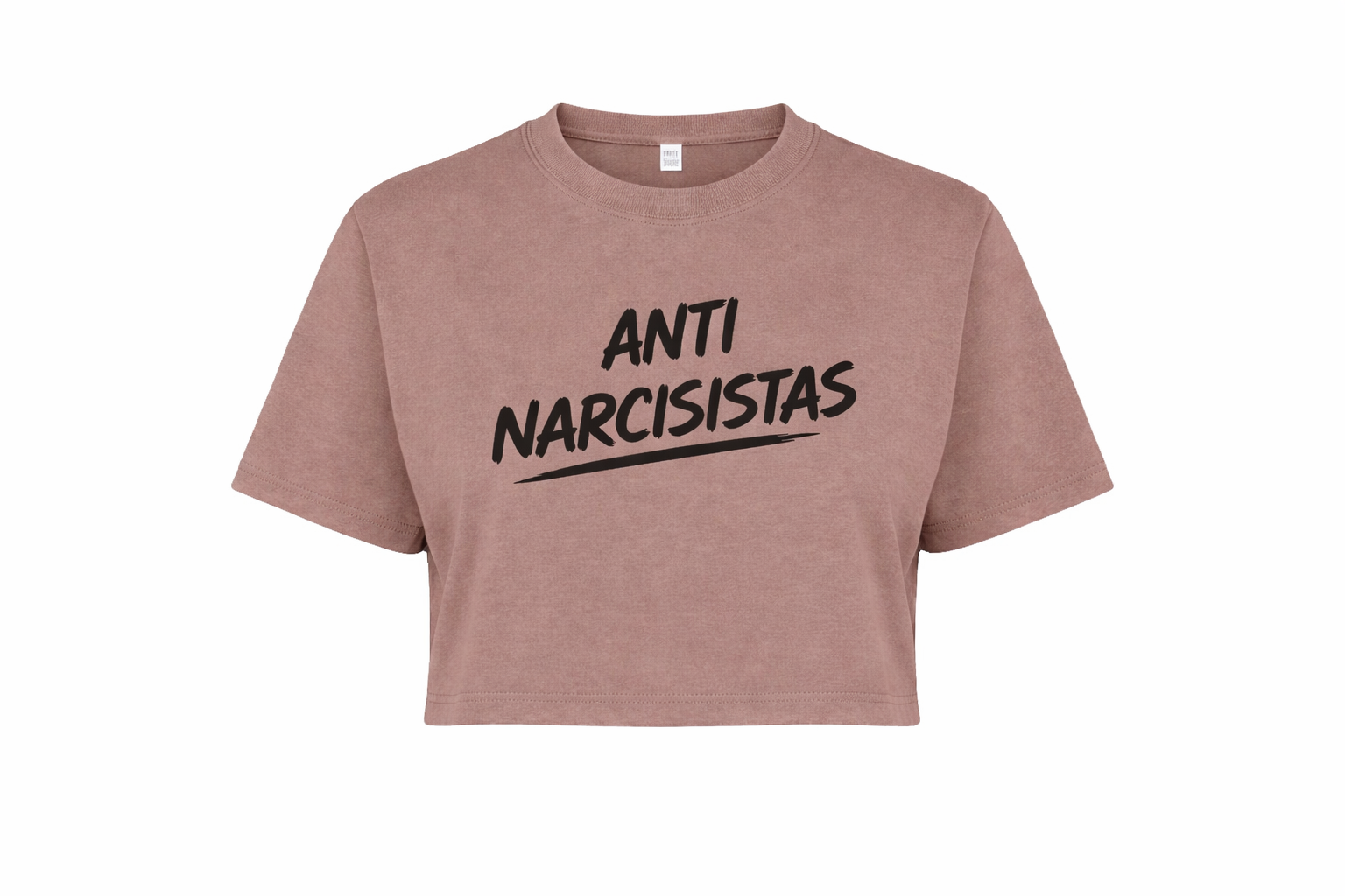 ANTI NARCISISTAS OVERSIZE CROP TOP - TAUPE ROSÉ